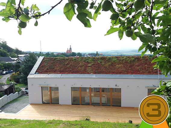 šikmá zelená střecha, krajinný ráz střech